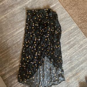 Black Floral Maxi Skirt
